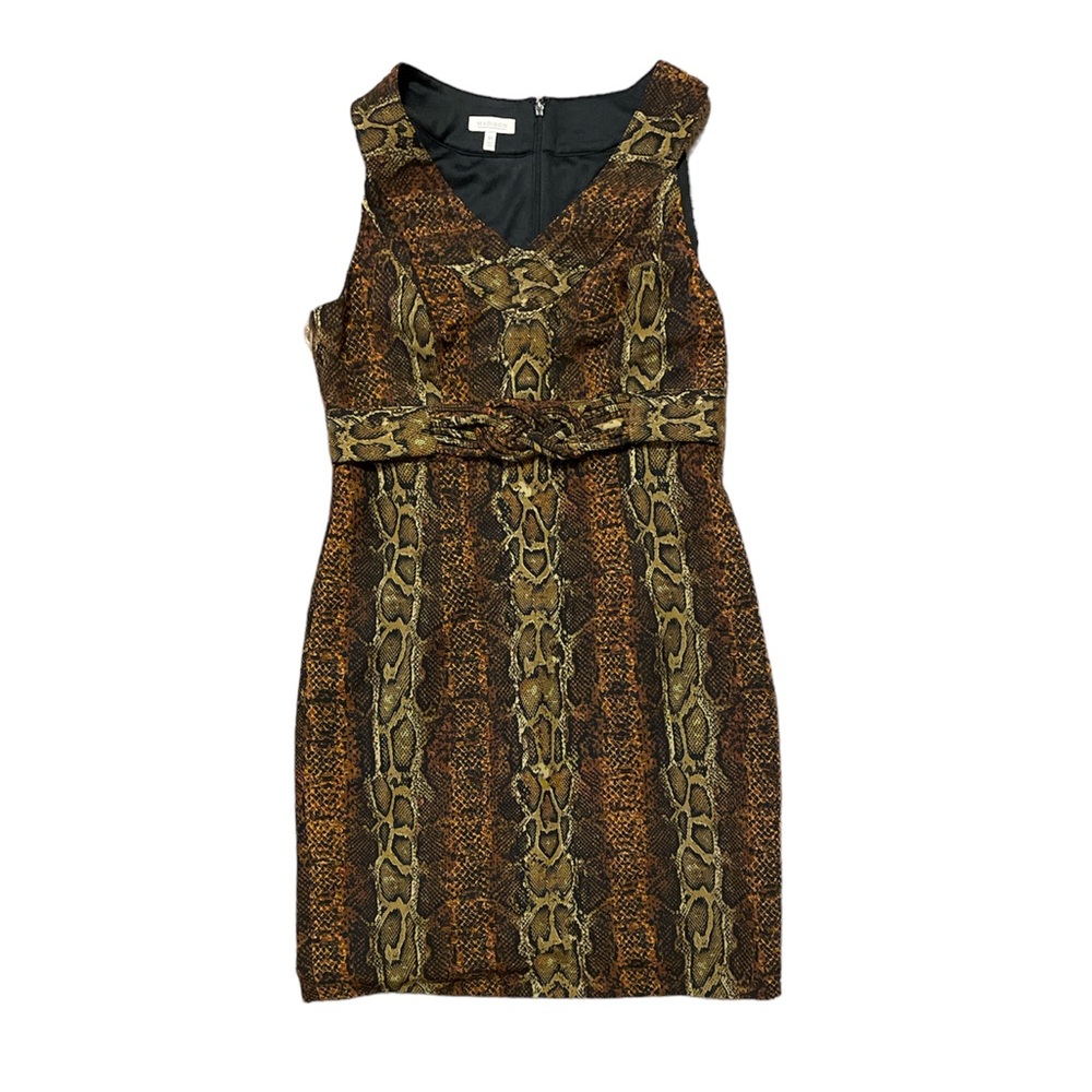 MADISON Snakeskin Print Brown Dress Sz. M